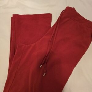 Red Drawstring Scrub Pants